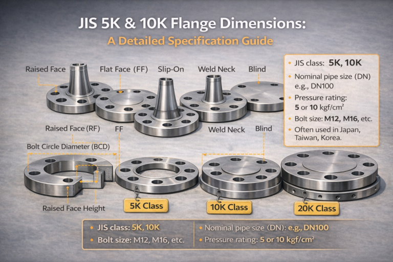JIS 5K & 10K Flange Dimensions: A Detailed Specification Guide 1 JIS 5K & 10K Flange Dimensions